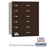 Bronze Rear Loading Horizontal Mailbox with 12 B Doors