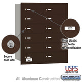 Bronze Rear Loading Horizontal Mailbox with 12 B Doors