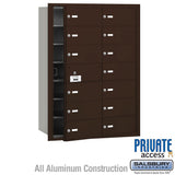 Bronze 4B+ Horizontal Mailbox with 13 Usable B-Size Doors and Master Lock