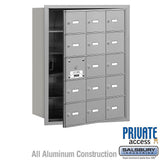 4B+ Horizontal Mailbox with Master Lock - 15 A Doors - Aluminum - Front Loading - Private Access