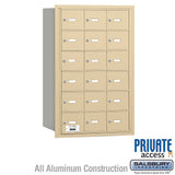 4B+ Horizontal Mailbox with 18 A Doors, Rear Loading, Aluminum Construction