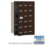 4B+ Horizontal Mailbox with 18 A Doors, Aluminum, Front Loading, Private Access