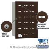 4B+ Horizontal Mailbox with 18 A Doors, Bronze, Rear Loading, Private Access