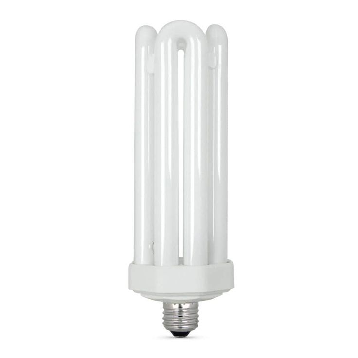 300-Watt Equivalent Daylight Quad Tube E26 Base with Mogul Adapter CFL Light Bulb (6500K) (6-Pack)