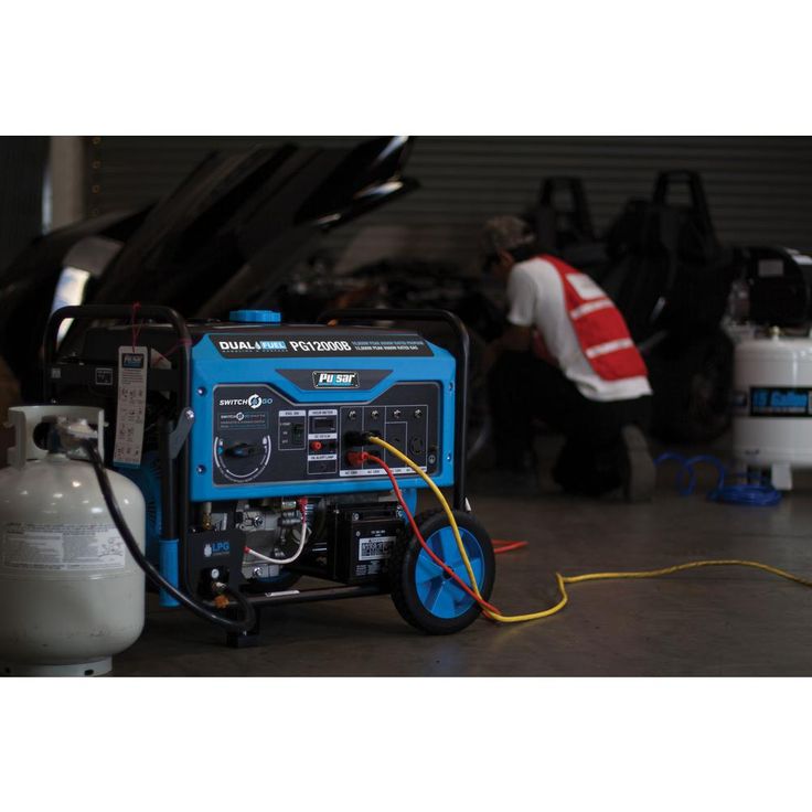 Pulsar 12,000-Watt/9,500-Watt Dual Fuel Gasoline/Propane Powered Electric/Recoil Start Portable Generator 457cc CARB Compliant