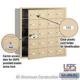 4B+ Horizontal Mailbox with 20 A Doors, Sandstone Finish, Rear Loading, USPS Approved