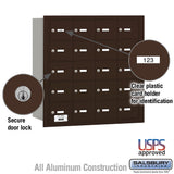 Bronze Rear Loading Mailbox with 20 Doors - USPS Approved