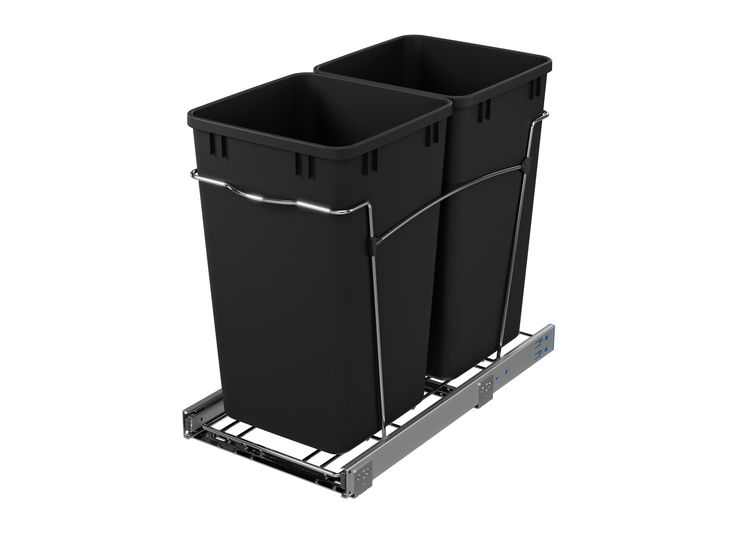 Rev-A-Shelf 27-Quart Plastic Soft Close Pull Out Trash Can