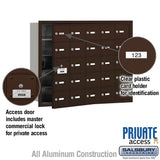 Bronze 4B+ Horizontal Mailbox with 24 Usable Doors - Front Loading - Private Access