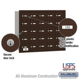 Bronze Rear-Loading Mailbox with 25 A-Size Doors - USPS Approved