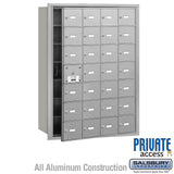 4B+ Horizontal Mailbox with 28 A Doors, Aluminum, Front Loading, Private Access