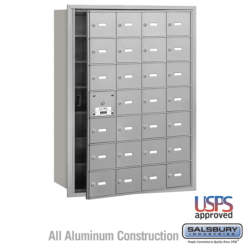 Locking Rear Cover for Aluminum Mailbox - Standard System with 2 Keys