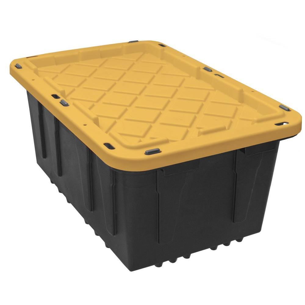 27 Gal. Tough Storage Bin in Black - Super Arbor
