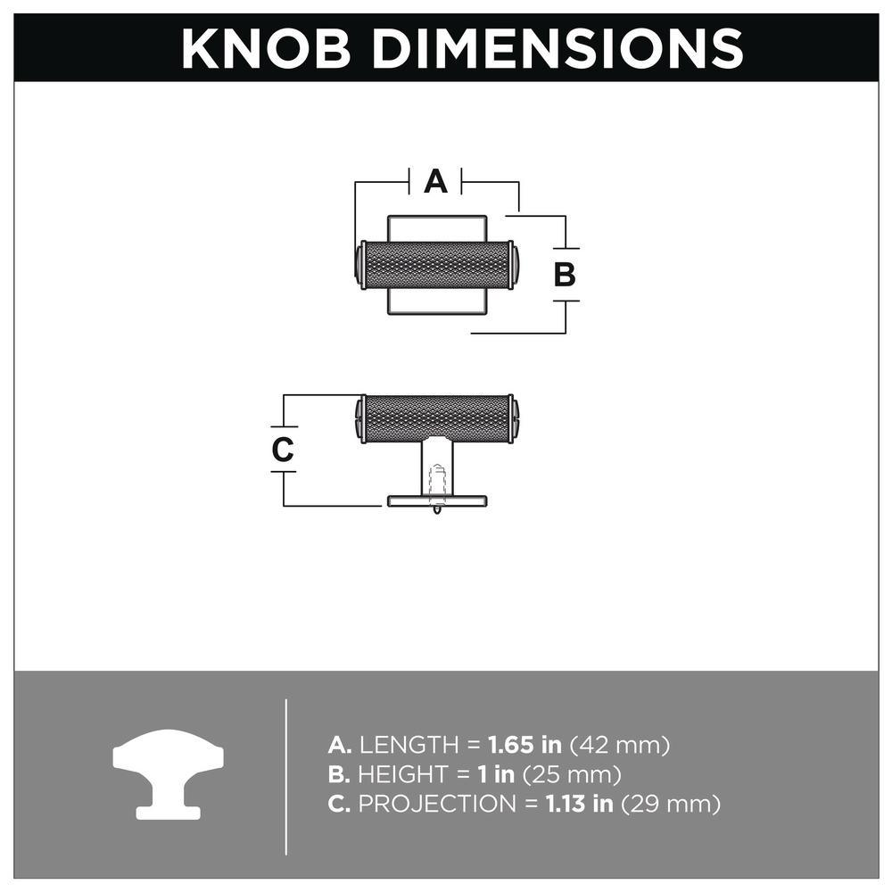 Averland 1-3/16 in. (30mm) Matte Black Cabinet Knob - Super Arbor