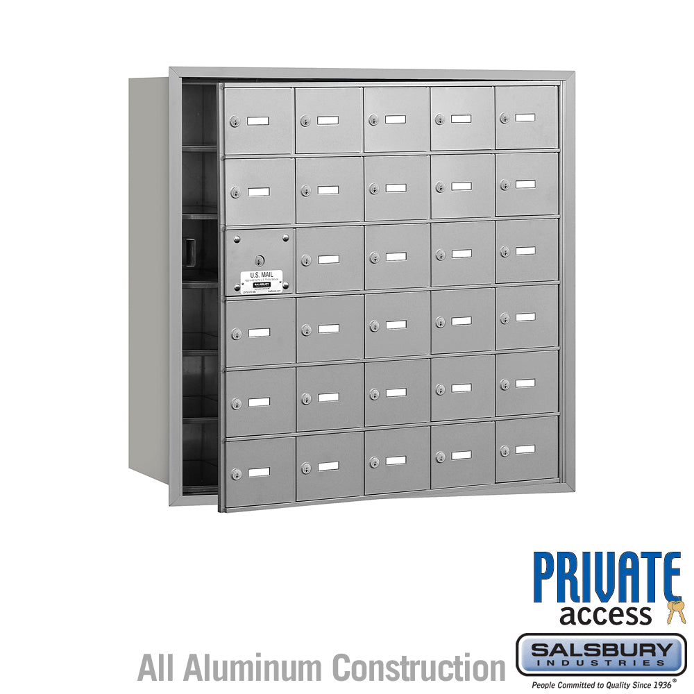 4B+ Horizontal Mailbox with 30 A Doors, Rear Loading, Private Access