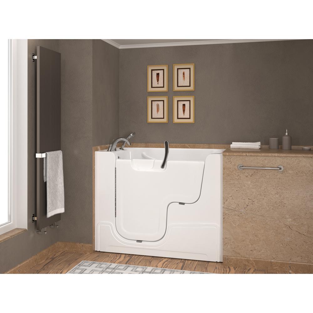 HD Series 29 in. x 53 in. Left Drain Wheelchair Access Walk-In Soaking Bathtub in White - Super Arbor
