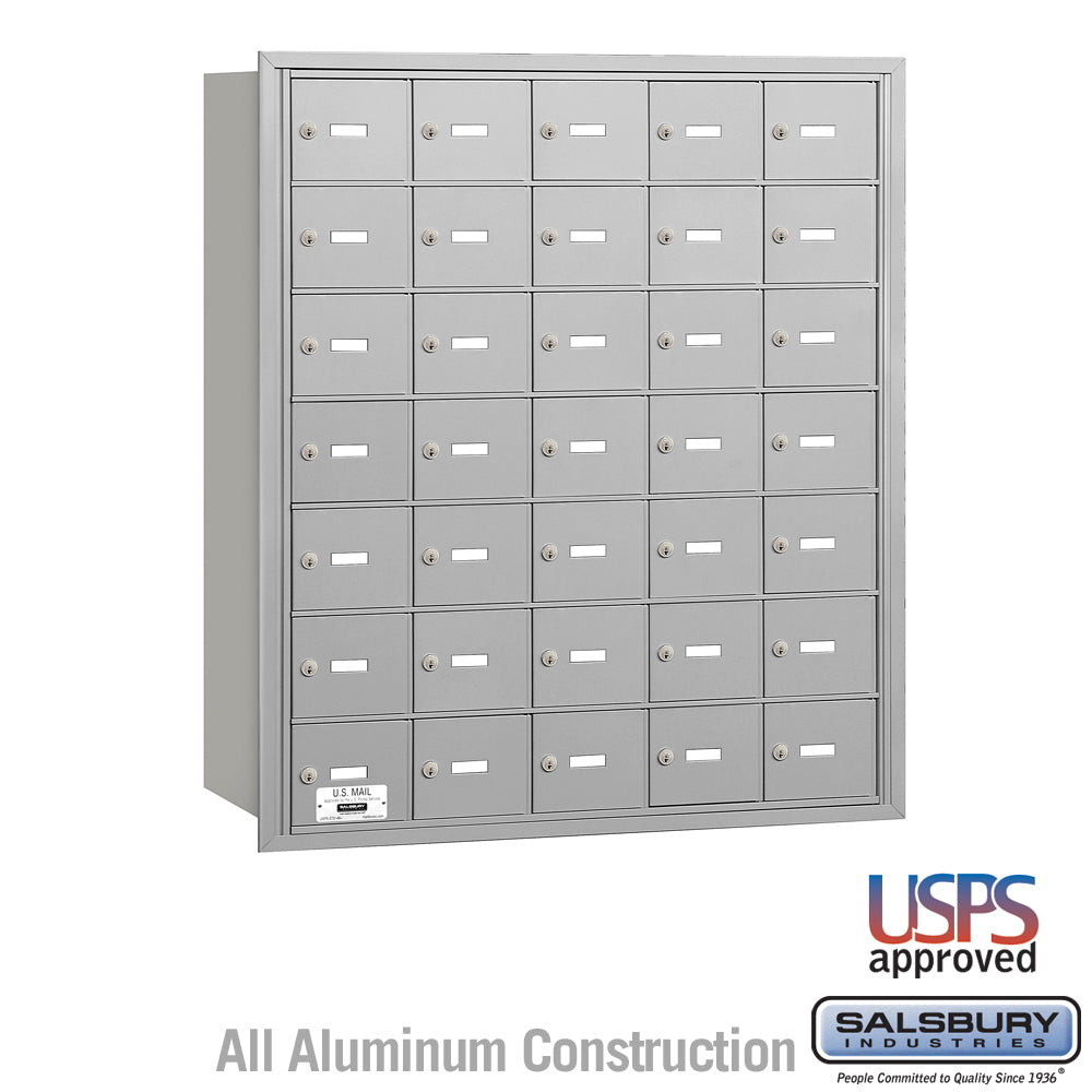 4B+ Horizontal Mailbox with 35 Doors - Rear Loading - USPS Approved