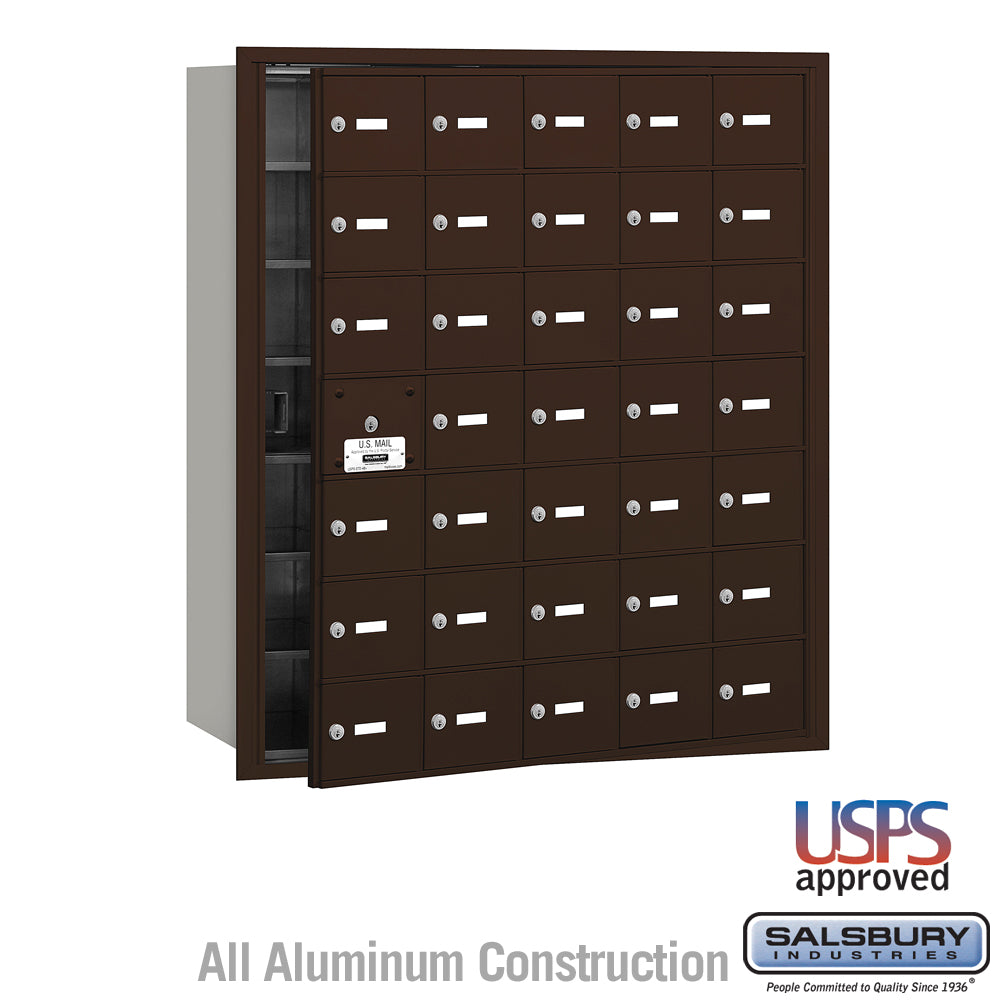 4B+ Horizontal Mailbox with 28 Doors - Rear Loading - USPS Approved