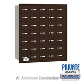 4B+ Horizontal Mailbox with 35 A Doors, Bronze, Rear Loading, Private Access