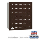 4B+ Horizontal Mailbox with 35 Doors - Bronze Rear Loading USPS Access