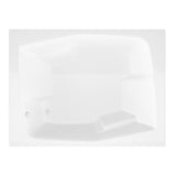 Amethyst 6 ft. Acrylic Center Drain Rectangular Drop-in Non-Whirlpool Bathtub in White - Super Arbor