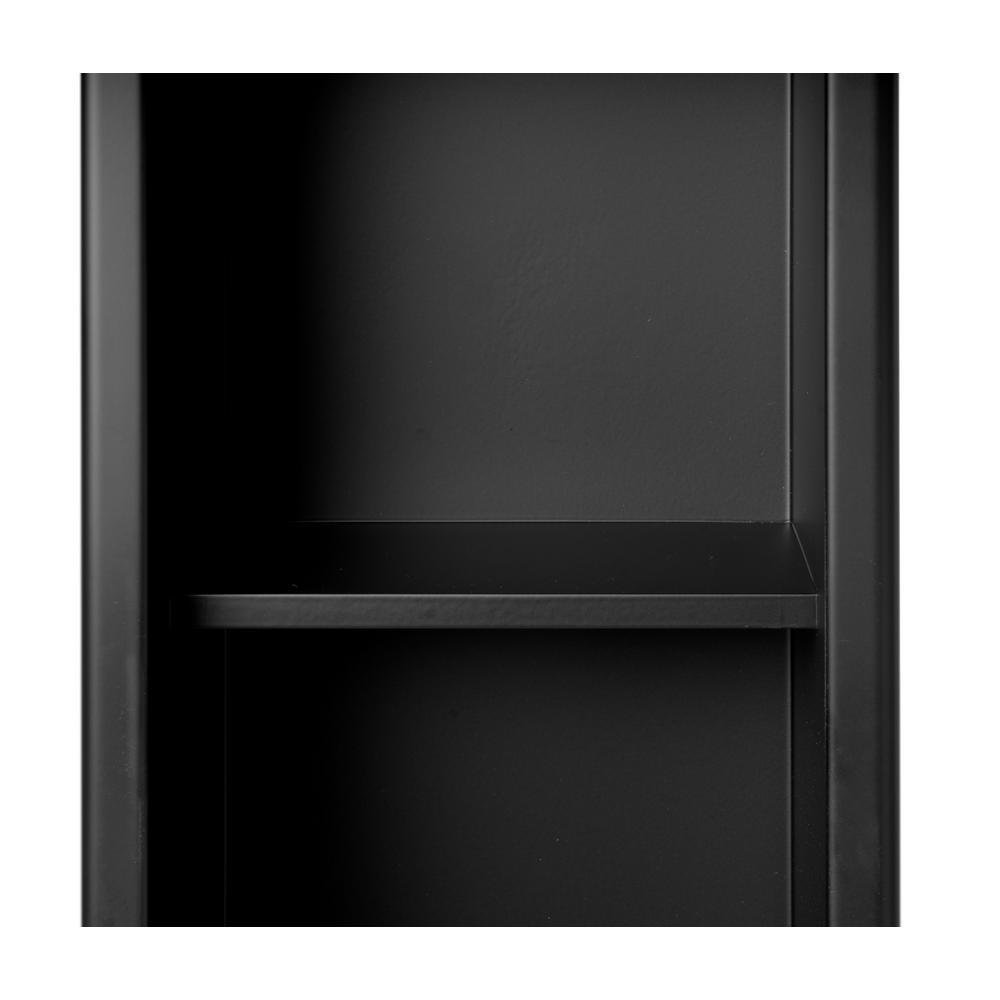 Matte Black 8 in. x 36 in. Stainless Steel Niche - Super Arbor