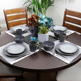 Tahitian Grand 16-Piece Casual Gray Stoneware Dinnerware Set (Service for 4)