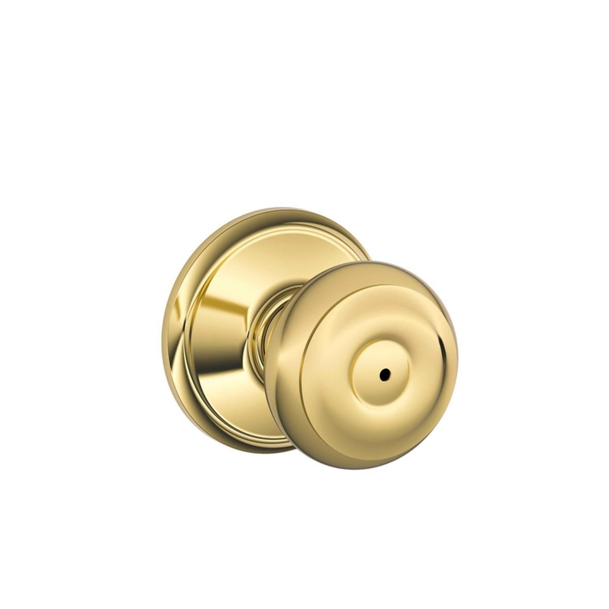 Schlage Georgian Bright Brass Privacy Lockset, ANSI Grade 2, 1-3/4 in.