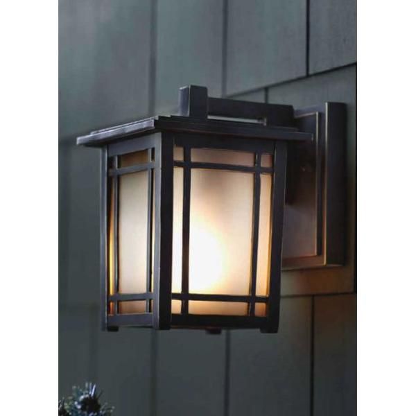 Port Oxford 1-Light Oil-Rubbed Chestnut Outdoor Wall Lantern Sconce
