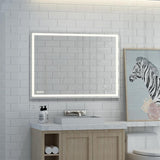 48 in. x 36 in. LED Lighted Single Frameless Bathroom Mirror