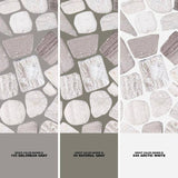 Jeffrey Court Bailey Grey Pebble 12 in. x 12 in. x 10 mm Honed Natural Stone Mosaic Wall/Floor Tile