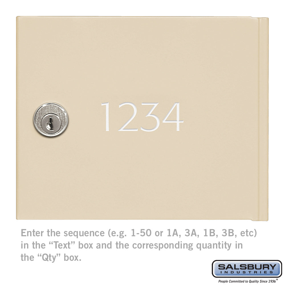 Custom Door Engraving for Sandstone 4B+ Horizontal Mailbox Door