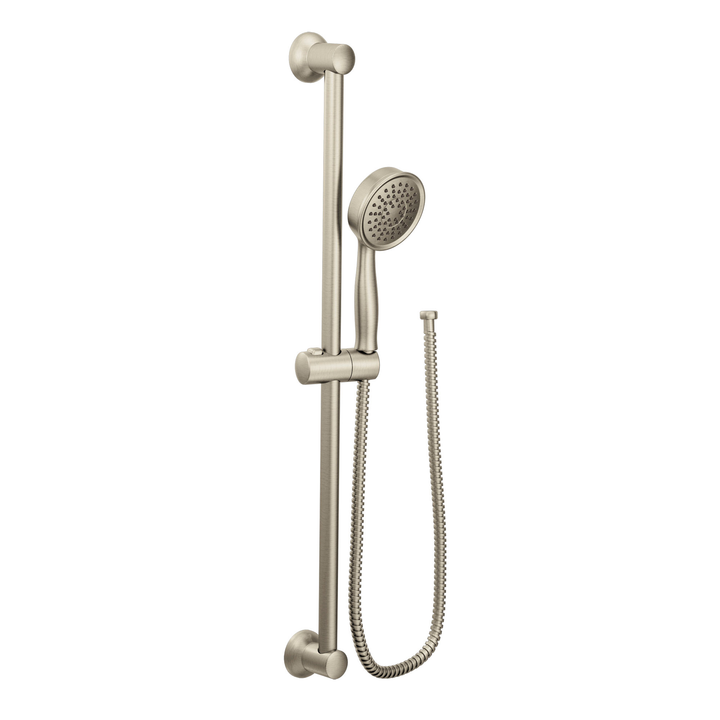 Moen Eco-Performance Handheld Shower with 24-in Slide Bar, Brushed Nickel, 1.75 GPM