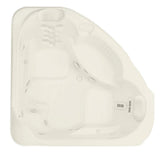 Millennium 8 - 72 in. Acrylic Center Drain Corner Drop-In Air Bath/ Whirlpool Bathtub with Heater in White - Super Arbor