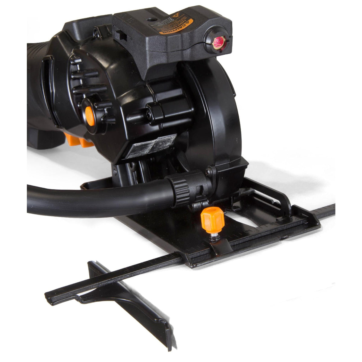 WEN 4.2 Amp 3-3/8 in. Plunge Cut Compact Circular Saw with Laser, Carrying Case, and 3 Blades