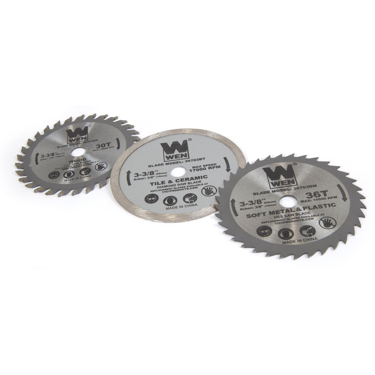 WEN 4.2 Amp 3-3/8 in. Plunge Cut Compact Circular Saw with Laser, Carrying Case, and 3 Blades