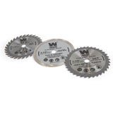 WEN 4.2 Amp 3-3/8 in. Plunge Cut Compact Circular Saw with Laser, Carrying Case, and 3 Blades