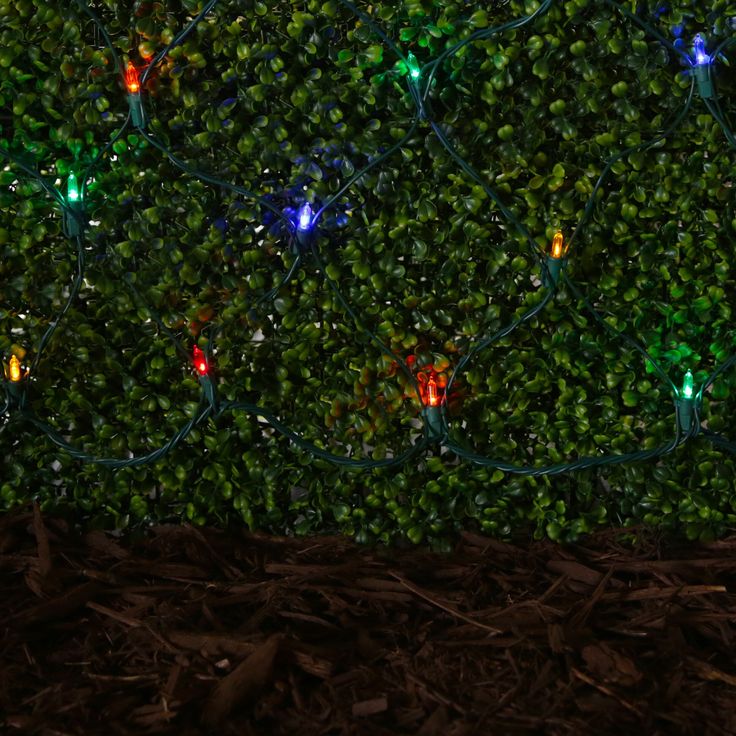 GE StayBright 5-ft x 4-ft Constant Multicolor LED Mini Plug-In Christmas Net Lights ENERGY STAR