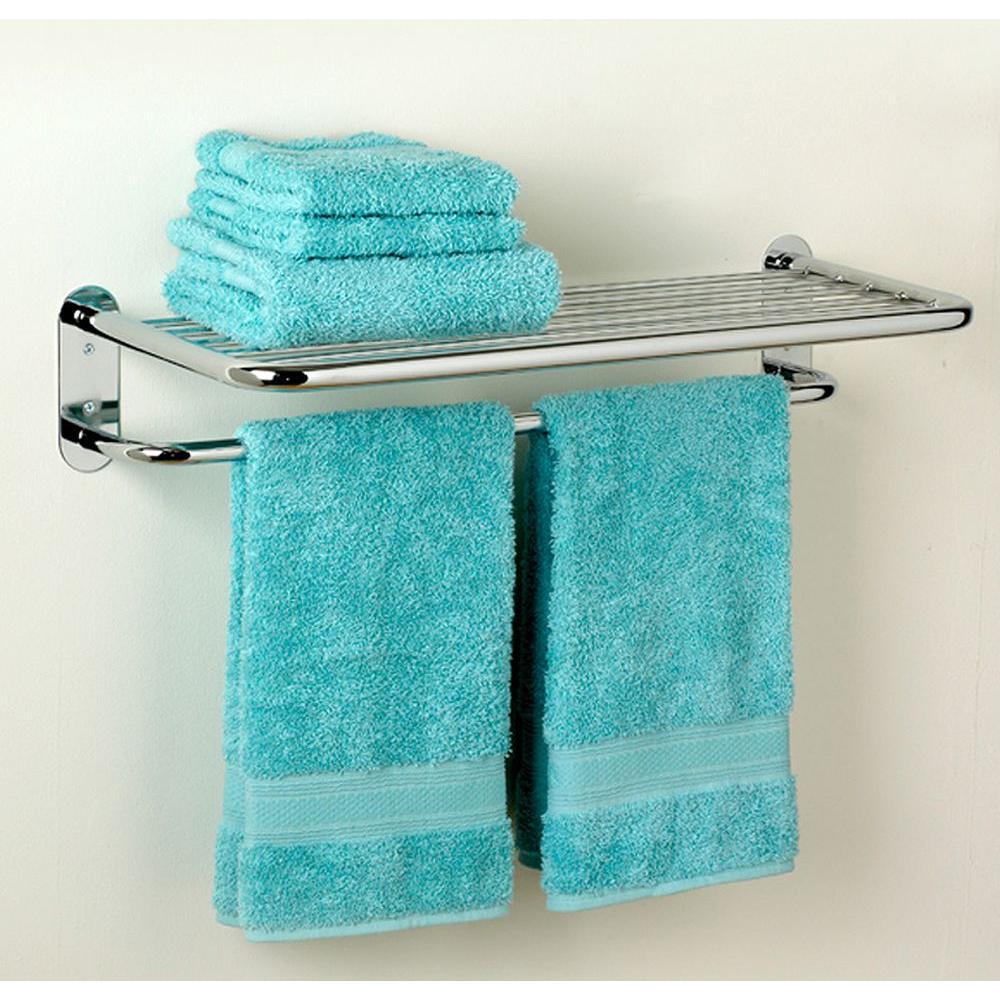 Hotel Series 25 in. W Towel Shelf in Polished Chrome - Super Arbor