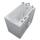 45.75 in. Walk-In Whirlpool Bathtub in White with 1.28 GPF Single Flush Toilet - Super Arbor