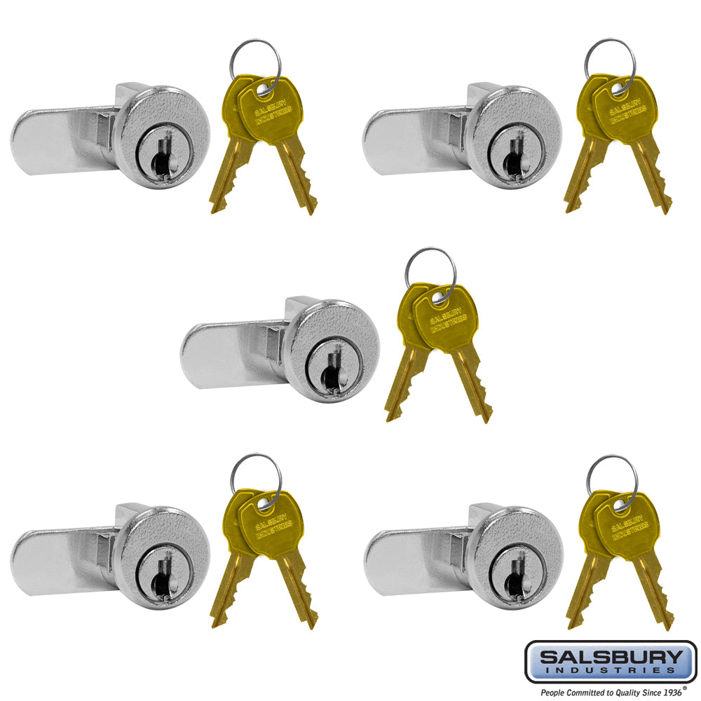 Standard Locks Replacement for 4B+ Horizontal Mailbox Door with 2 Keys per Lock - 5 Pack