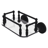 Allied Brass Prestige Regal Collection Wall Mounted Glass Guest Towel Tray in Antique Copper