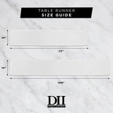 14 in. x 72 in. Gold Damask Print Jute Table Runner
