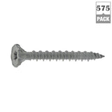 #9 x 1-5/8 in. Serrated Flat Head Star Drive Cement Board Screws (575-Pack)