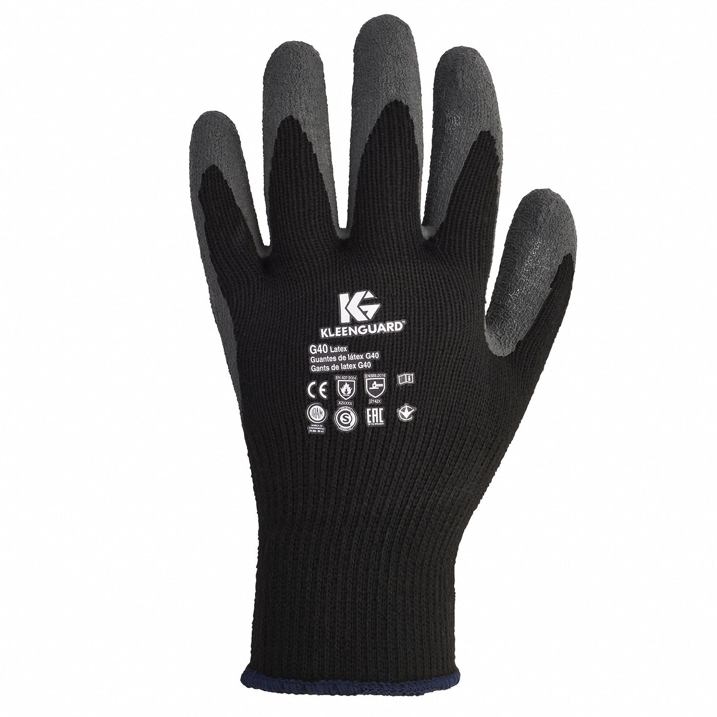 KLEENGUARD Jackson Safety G40 Coated Latex Gloves - Black, Size S
