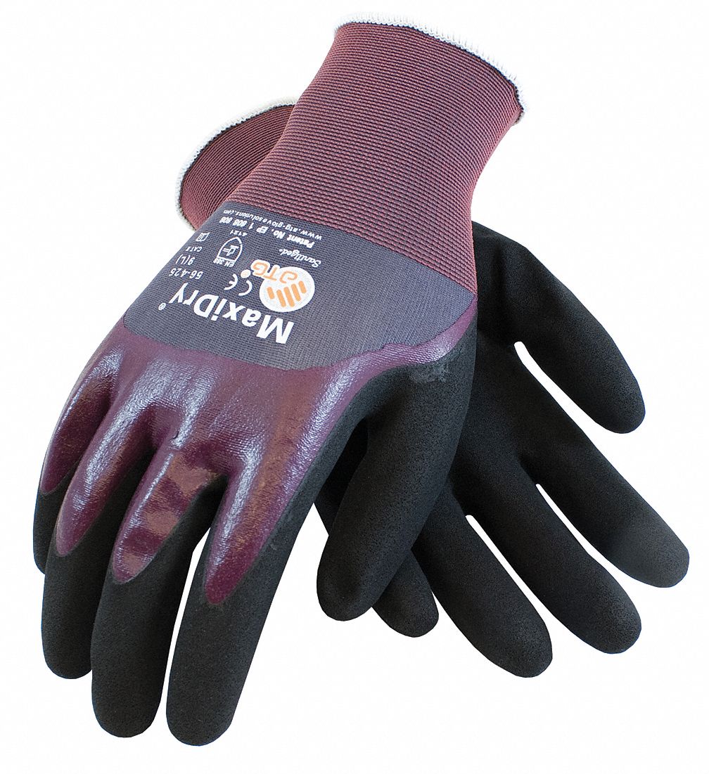 PIP MaxiDry S-Size Foam Microporous Nitrile Coated Gloves - 12 Pack
