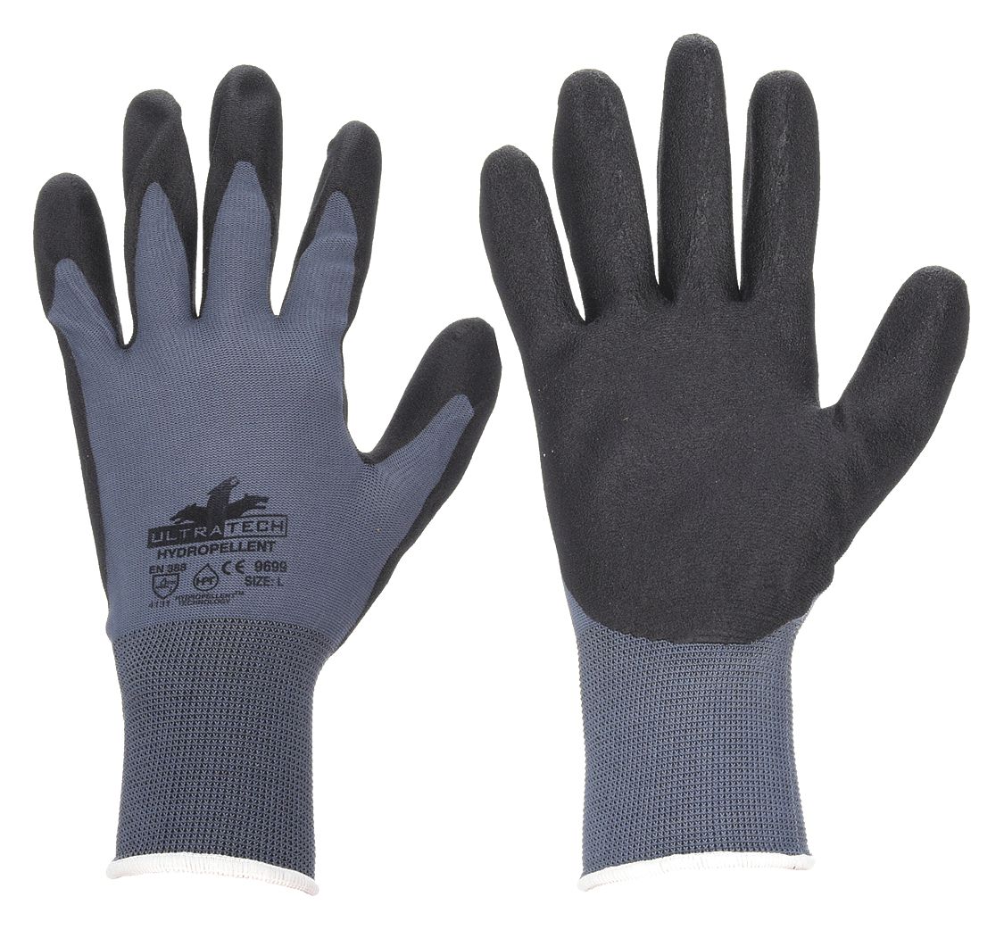 MCR SAFETY UltraTech 9699 Black Sandy PVC Coated Gloves - XL