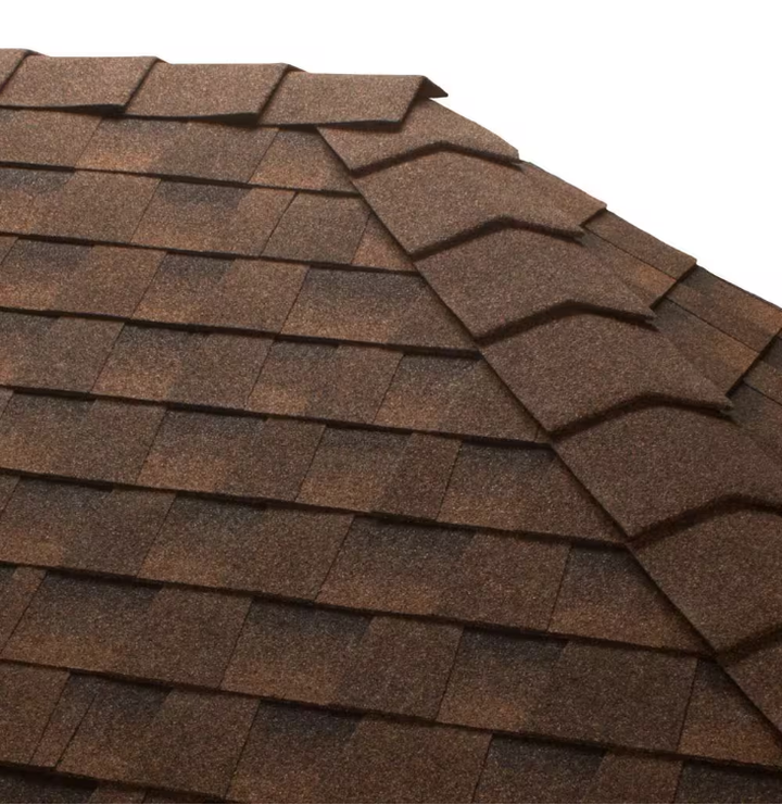 TimberCrest 10 in. W Hickory/Sedona Sunset Bullnose Hip and Ridge Cap Shingles (20 lin. ft. per Box) (30-Pieces)
