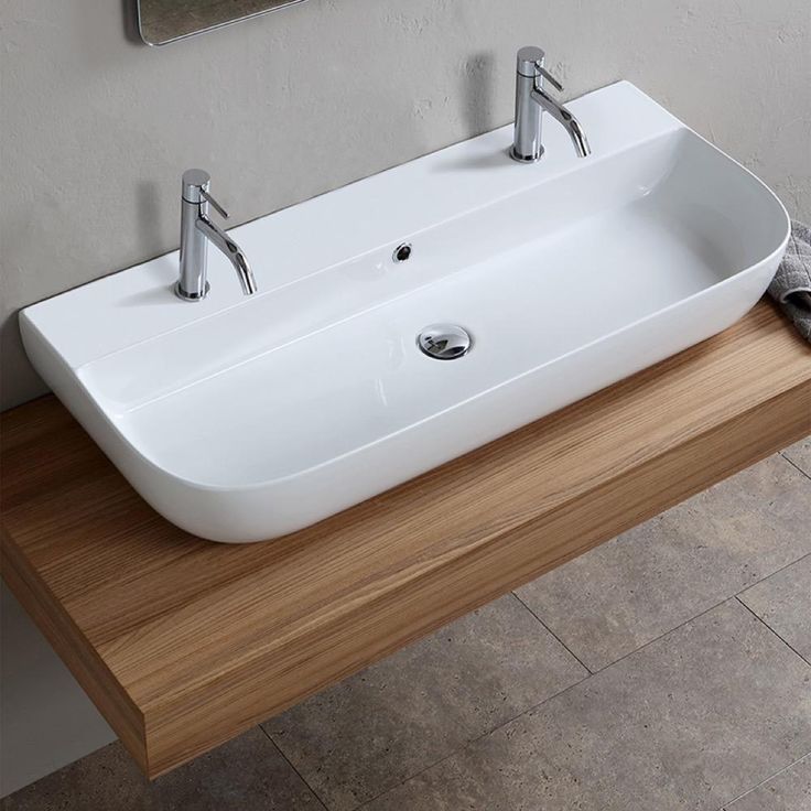 Nameeks Glam Wall Mounted Bathroom Sink in White