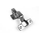 110-Degree 35 mm Inset Overlay Soft Close Frameless Cabinet Hinges with Installation Screws (1-Pair) - Super Arbor